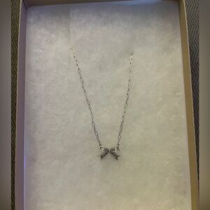 Silver Bow Necklace